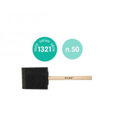 Milan 1321 Esponja para Acuarela de 50mm - Mango Corto - Color Madera Claro