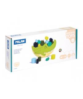 Milan Coco Balance Juguete Educativo de Madera - Cilindros Aplilables - de 1 a 6 Jugadores - Multicolor