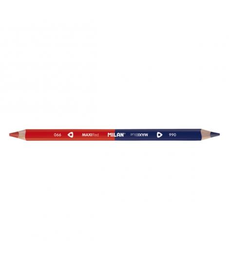 Milan Maxi Lapices Bicolor - Triangulares - Color Rojo y Azul