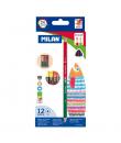 Milan Pack de 12 Lapices Bicolor - Triangulares - Colores Surtidos