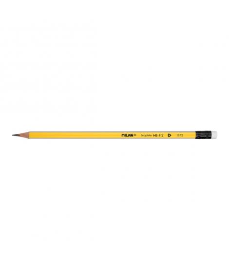 Milan Goma de Borrar Lapices de Grafito HB - Color Amarillo