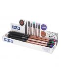 Milan Copper Expositor con 24 Lapices de Grafito HB - con Goma - Colores Surtidos