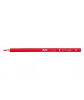 Milan Unicolor Lapices de Color Rojo - Triangular - Color Rojo