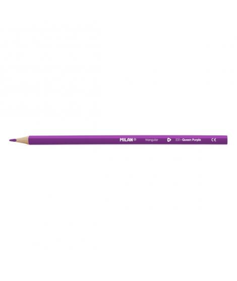 Milan Unicolor Lapices de Color Lila Oscuro - Triangular - Color Lila Oscuro
