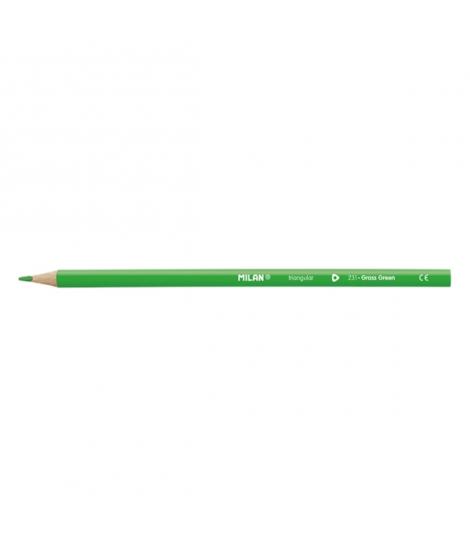 Milan Unicolor Lapices de Color Verde Claro - Triangular - Color Verde Claro