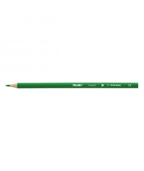 Milan Unicolor Lapices de Color Verde Oscuro - Triangular - Color Verde Oscuro