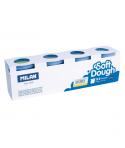 Milan Soft Dough Pack de 4 Botes de Pasta Blanda - 100% Vegetal - Moldeable - Sin Residuos - Colores Mezclables - 116g por Unida