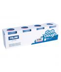 Milan Soft Dough Pack de 4 Botes de Pasta Blanda - 100% Vegetal - Moldeable - Sin Residuos - Colores Mezclables - 116g por Unida