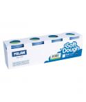 Milan Soft Dough Pack de 4 Botes de Pasta Blanda - 100% Vegetal - Moldeable - Sin Residuos - Colores Mezclables - 116g por Unida