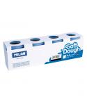 Milan Soft Dough Pack de 4 Botes de Pasta Blanda - 100% Vegetal - Moldeable - Sin Residuos - Colores Mezclables - 116g por Unida