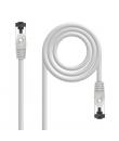 Nanocable Cable Red Latiguillo Cat.8.1 2Ghz LSZH SSTP AWG26 - Longitud 0.5m - Color Gris