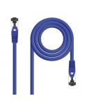 Nanocable Cable Red Latiguillo Cat.8.1 2Ghz LSZH SSTP AWG26 - Longitud 0.5m - Color Azul