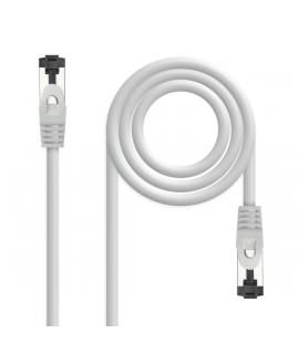 Nanocable Cable Red Latiguillo Cat.8.1 2Ghz LSZH SSTP AWG26 - Longitud 1m - Color Gris