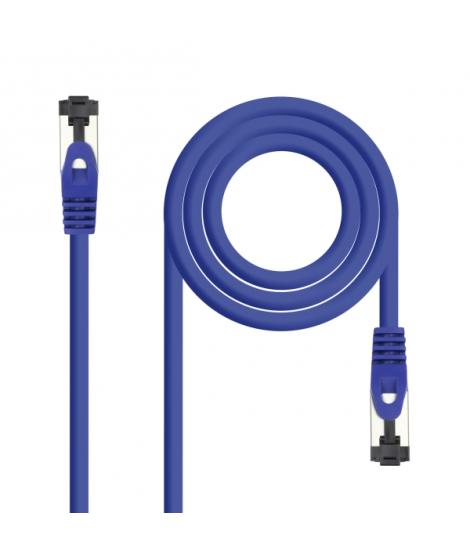 Nanocable Cable Red Latiguillo Cat.8.1 2Ghz LSZH SSTP AWG26 - Longitud 1m - Color Azul