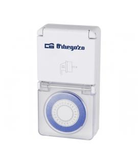 Orbegozo PG 10 Programador 24 Horas - Potencia hasta 3680W - Proteccion IP44 para Uso en Exterior - Intervalos de 15 Minutos - U