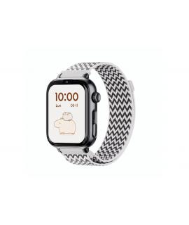 Savefamily Reloj Inteligente Infantil SaveWatch Plus 2 - Pantalla Amoled - Carcasa Negra - Correa Tela Zigzag