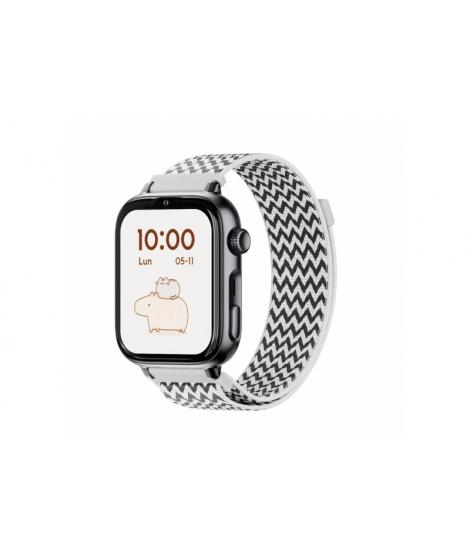 Savefamily Reloj Inteligente Infantil SaveWatch Plus 2 - Pantalla Amoled - Carcasa Negra - Correa Tela Zigzag