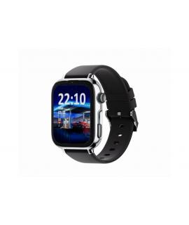 Savefamily Reloj Inteligente Infantil SaveWatch Plus 2 - Pantalla Amoled - Carcasa Plateada - Correa Silicona Negra