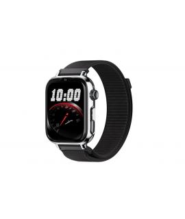 Savefamily Reloj Inteligente Infantil SaveWatch Plus 2 - Pantalla Amoled - Carcasa Plateada - Correa Tela Negra