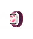 Savefamily Reloj Inteligente Infantil SaveWatch Plus con GPS y Llamada - IP67 - Boton SOS - Carcasa Blanca - Correa Tela Frambue