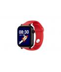 Savefamily Reloj Inteligente Infantil SaveWatch Plus con GPS y Llamada - IP67 - Boton SOS - Carcasa Negra - Correa Silicona Roja