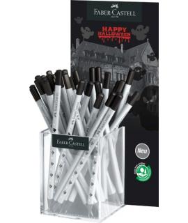 Faber-Castell Expositor con 36 Lapices de Grafito HB Diseño Halloween - Mina Resistente a la Rotura - Cuerpo Decorado con Calave