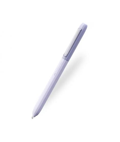 Faber-Castell Avori Boligrafo de Mecanismo Giratorio XB - 92% de Plastico Reciclado - Clip Metalico Solido - Color Lavanda