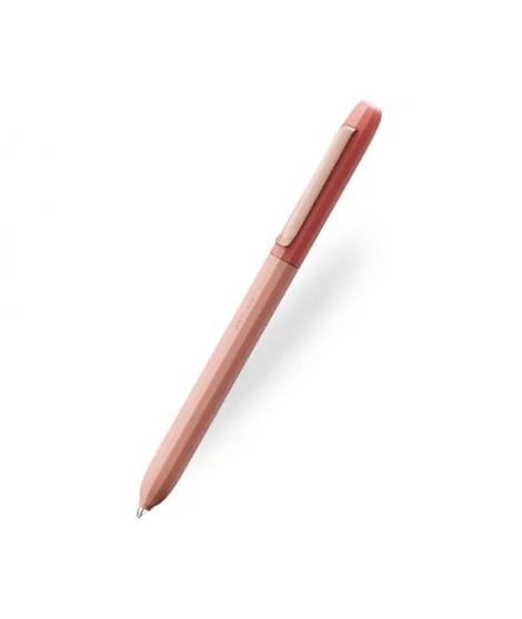 Faber-Castell Avori Boligrafo de Mecanismo Giratorio XB - 92% de Plastico Reciclado - Clip Metalico Solido - Color Naranja Fuego