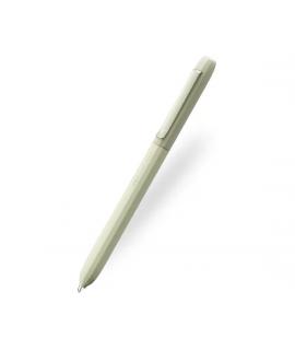 Faber-Castell Avori Boligrafo de Mecanismo Giratorio XB - 92% de Plastico Reciclado - Clip Metalico Solido - Color Verde