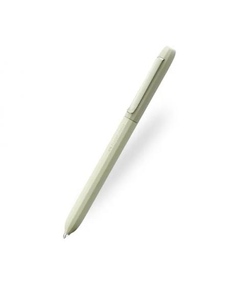 Faber-Castell Avori Boligrafo de Mecanismo Giratorio XB - 92% de Plastico Reciclado - Clip Metalico Solido - Color Verde
