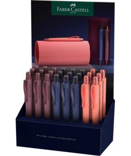 Faber-Castell Poly Ball Urban Limited Edition Expositor con 24 Boligrafos Retractiles XB - Forma Triangular Ergonomica - Suave a