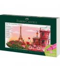 Faber-Castell Pitt Artist Pen Brush City Collection Paris Estuche con 12 Rotuladores Punta Pincel - Tinta Pigmentada - Alta Resi