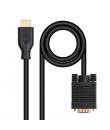 Nanocable Cable Conversor VGA a HDMI - VGA/M-HDMI/M - 1.8m - Color Negro