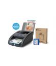 Safescac 155-S Pack de Detector Automatico de Billetes Falsos - Bateria y Apilador Incluidos - Verifica, Cuenta y Apila