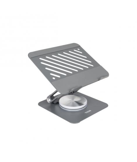 Tooq Soporte para Portatil hasta 13" - Rotacion 360 - Plegable y Portatil - Color Gris
