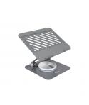 Tooq Soporte para Portatil hasta 13" - Rotacion 360 - Plegable y Portatil - Color Gris