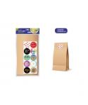 Bismark Pack de 10 Sobres Papel Kraft 50grs con 10 Pegatinas para Cierre - Medidas 19x36x6cm - Ideal para Regalos - Color Marron