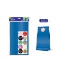 Bismark Pack de 10 Sobres Papel Kraft 50grs con 10 Pegatinas para Cierre - Medidas 24x42x6cm - Ideal para Regalos - Color Azul