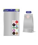 Bismark Pack de 10 Sobres Papel Kraft 50grs con 10 Pegatinas para Cierre - Medidas 30x47x8cm - Ideal para Regalos - Color Plata