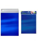 Bismark Pack de 4 Sobres Metalizados - Medidas 324x254mm - Cierre Autoadhesivo - Ideal para Regalos - Color Azul Metalizado
