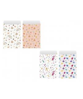 Bismark Pack de 2 Sobres Papel Kraft - Medidas 25x40cm - Ideal para Regalos - 4 Diseños Aleatorios