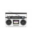 Bigben Blaster Radio Cassette Portatil Retro - Radio FM - Potencia Musical 15W - Bluetooth - Alimentacion de Corriente y Pilas