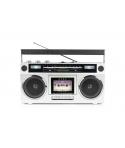 Bigben Blaster Radio Cassette Portatil Retro - Radio FM - Potencia Musical 15W - Bluetooth - Alimentacion de Corriente y Pilas