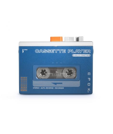 Bigben Epok Reproductor de Cintas Cassette Bluetooth - Altavoz Incorporado - Entrada de Auriculares - Auriculares Incluidos - Ba