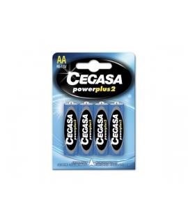 Cegasa Power Plus 2 Pack de 4 Pilas R6 AA - Pilas Salinas para Aparatos de Bajo Consumo