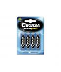 Cegasa Power Plus 2 Pack de 4 Pilas R6 AA - Pilas Salinas para Aparatos de Bajo Consumo