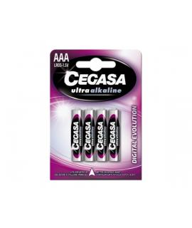 Cegasa Ultra Alcaline Pack de 4 Pilas LR03 AAA - Alta Tecnologia - Mas Capacidad, Potencia y Rendimiento