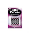 Cegasa Ultra Alcaline Pack de 4 Pilas LR03 AAA - Alta Tecnologia - Mas Capacidad, Potencia y Rendimiento