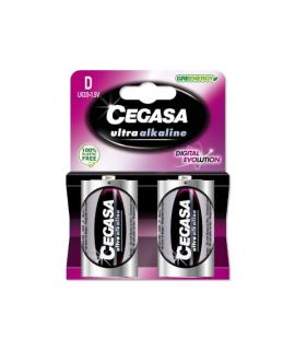 Cegasa Ultra Alcaline Pack de 2 Pilas LR20 D - Alta Tecnologia - Mas Capacidad, Potencia y Rendimiento