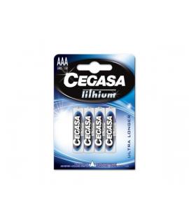 Cegasa Lithium Pack de 4 Pilas de Litio AAA LR03 1.5V